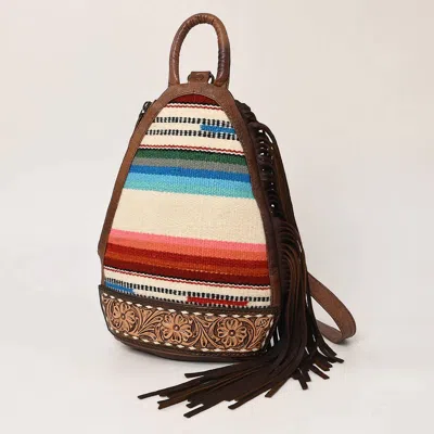 American Darling Women's Blanket Sling Backpack In Brown