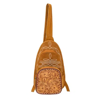 American Darling Women's Boot Stitch Backpack In Tan In Multi
