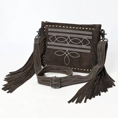 American Darling Women's Boot Stitch Crossbody Bag In Brown