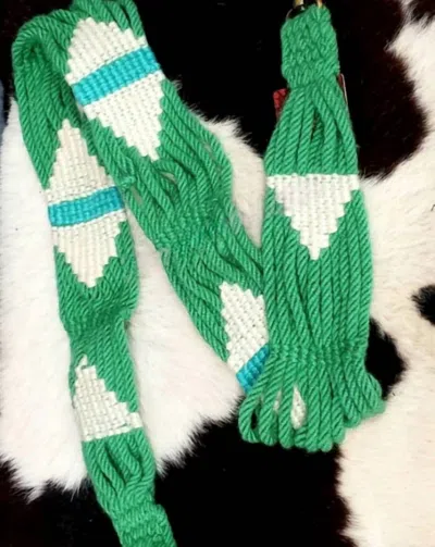 American Darling Women's Cinch Purse Straps In Green/white #5224