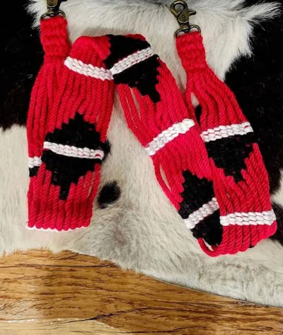 American Darling Women's Cinch Purse Straps In Red/black/white #5449