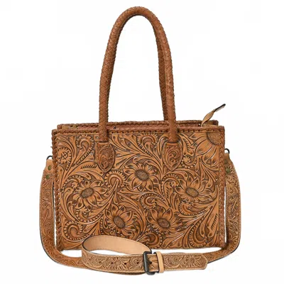American Darling Women's Cowhide Leather Tote Bag In Brown