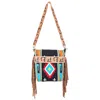 American Darling Women's Crossbody Messenger Bag In Brown In Multi
