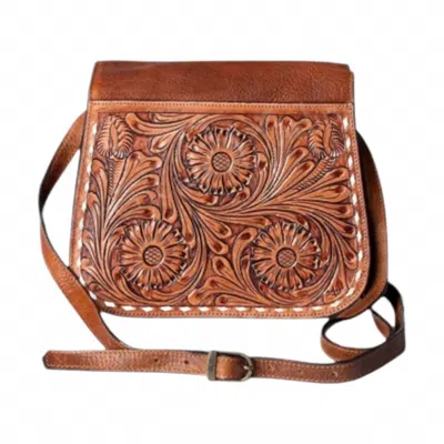 American Darling Women's Crossbody Messenger Bag In Brown