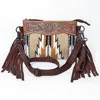 American Darling Women's Crossbody Messenger Bag In Brown Multi In Brown