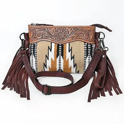 American Darling Women's Crossbody Messenger Bag In Brown Multi