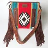 American Darling Women's Crossbody Messenger Bag In Brown Multi In Brown