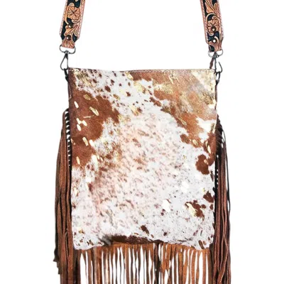 American Darling Women's Full Grain Leather Messenger Bag In Brown