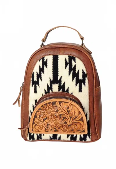 American Darling Women's Genuine Full Grain Leather Backpack In Brown