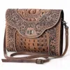 American Darling Women's Genuine Full Grain Leather Crossbody Bag In Tan In Brown