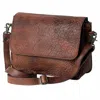 American Darling Women's Genuine Leather Crossbody Bag In Dark Brown In Brown