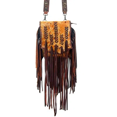 American Darling Women's Genuine Leather Western Crossbody Bag In Brown