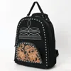 American Darling Women's Genuine Western Leather Backpack In Black In Black