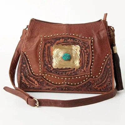 American Darling Women's Genuine Western Leather Bag In Brown