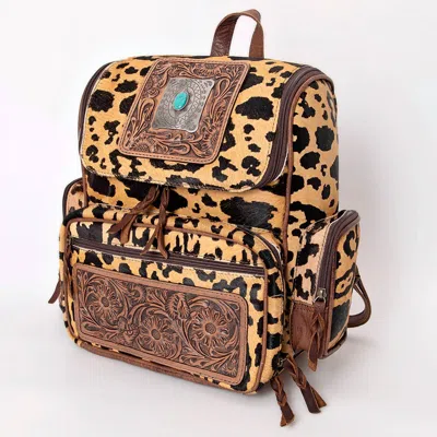 American Darling Women's Hair-on-hide Backpack In Leopard Print In Multi