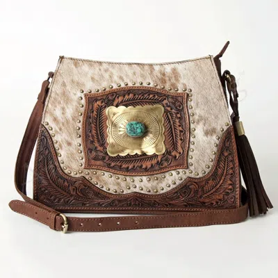 American Darling Women's Hair On Hide Purse Concealed Carry Bag In Brown