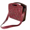 American Darling Women's Hand Tooled Leather Briefcase Crossbody Bag In Red In Red