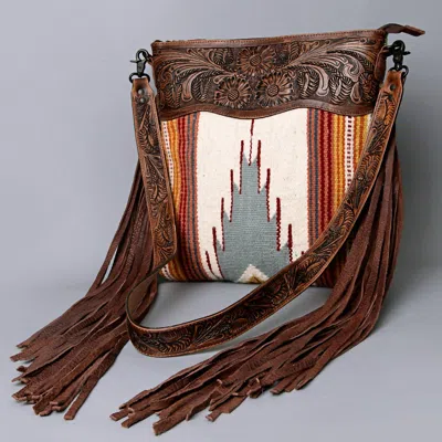 American Darling Women's Large Crossbody Messenger Bag In Brown