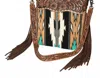 American Darling Women's Large Crossbody Messenger Bag In Brown In Multi