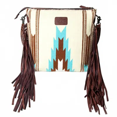 American Darling Women's Large Crossbody Messenger Bag In Brown In Neutral