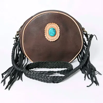 American Darling Women's Leather Round Bag In Brown