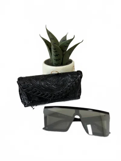 American Darling Women's Leather Sunglasses Case In Black