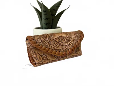 American Darling Women's Leather Sunglasses Case In Natural In Multi