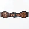 American Darling Women's Leather Tooled Apple Watch Strap In Brown In Brown