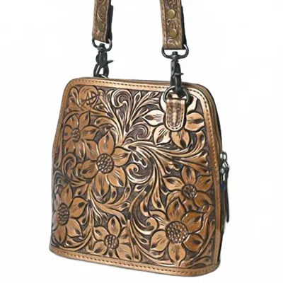 American Darling Women's Metallic Small Crossbody Bag In Brown