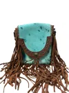 American Darling Women's Mini Bag In Brown/ Teal In Multi