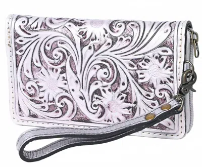 American Darling Women's Organizer Wallet In Silver In Yellow