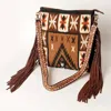 American Darling Women's Vintage Saddle Blanket Crossbody Bag In Brown In Brown