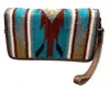 American Darling Wool Genuine Leather Bag In Aztec In Multi