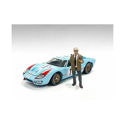 American Diorama 2 In. Race Day Figurine Iii For 1-24 Scale Model Car In Blue