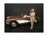American Diorama August Bikini Calendar Girl Figurine For 1-24 Scale Model