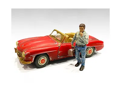 American Diorama Auto Mechanic Chain Smoker Larry Figurine For 1/24 Scale Models By  In Blue