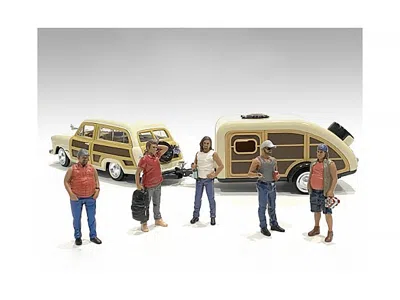 American Diorama Campers 5 Piece Figure Set For 1/18 Scale Models By  In Multi