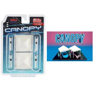 AMERICAN DIORAMA CANOPY 2 PIECE SET WHITE LIMITED EDITION TO WORLDWIDE 1-64 SCALE MODEL - 3600 PIECE