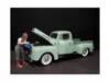 American Diorama Car Girl In Tee Michelle Figurine For 1 By 24 Scale Models