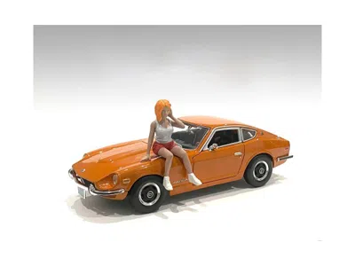 American Diorama Car Meet 2 Figurine Iii For 1/18 Scale Models By  In Orange
