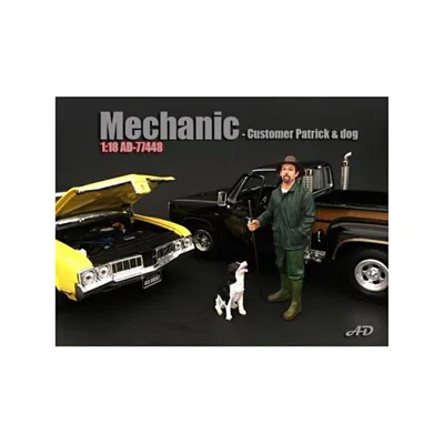 American Diorama Customer Patrick & A Dog Figurine & Figure For 1 Isto 18 Diecast Model Car