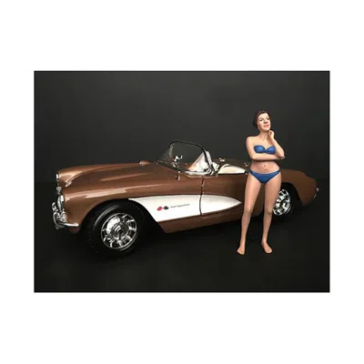 American Diorama December Bikini Calendar Girl Figurine For 1-18 Scale Model