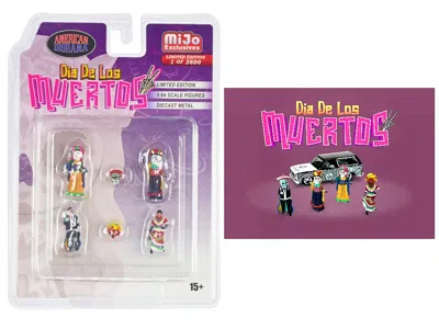 AMERICAN DIORAMA DIA DE LOS MUERTOS 2 6 PIECE DIECAST SET (4 FIGURES 2 MASKS) LIMITED EDITION TO 3600 PIECES WORLDWID