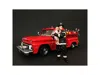 American Diorama Firefighter Saving Life With Baby Figurine / Figure For 1:18 Models By