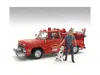 American Diorama Firefighters Fire Dog Training Figures (trainer And Dog) For 1/24 Scale Models By