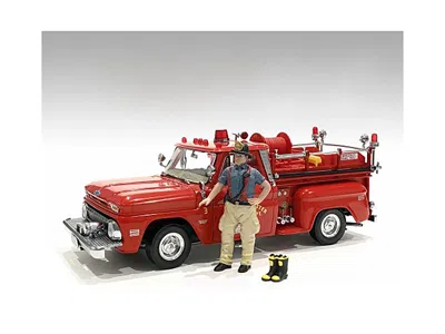 American Diorama Firefighters Getting Ready Figure With Boots Accessory For 1/18 Scale Models By  In Red