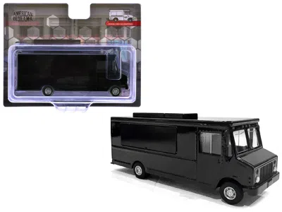 American Diorama Food Truck Plain Black 1/64 Diecast Model By