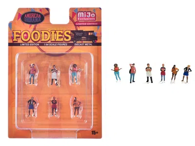 American Diorama Foodies 6 Piece Diecast Figure Set (6 Figures) Limited Edition For 1/64 Scale Models By In Multi