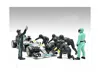 American Diorama Formula One F1 Pit Crew 7 Figure Set Team Black Release Iii For 1/43 Scale Models By American Dioram