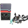 American Diorama Formula One F1 Pit Crew 7 Figurine Set Team Black For 1 By 18 Scale Model Car